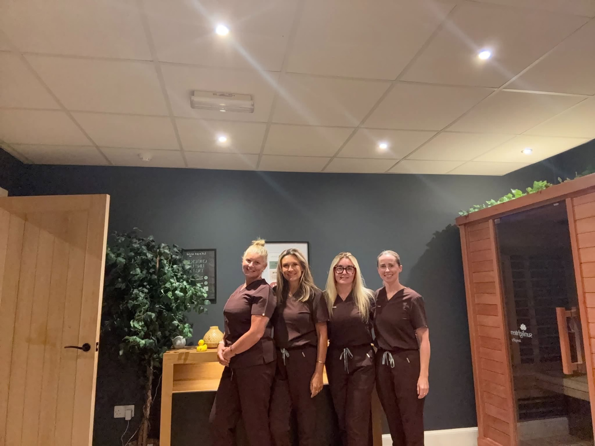 The Rollo House team of four in the treatment suite at Longniddry Steadings